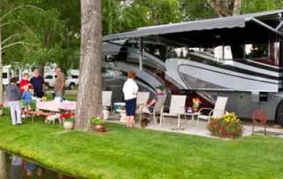Motor Home in RV Campground