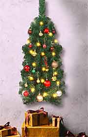 Lighted wall Christmas tree