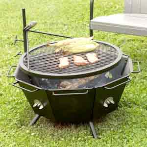 Outdoor cooking Firepit Grill