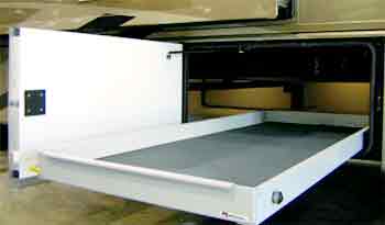 slide out storage tray