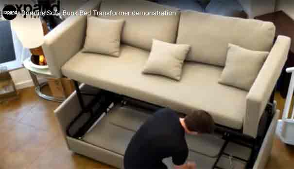 Tiny Home Convertible Furniture From, Expand Furniture Bunk Bed Couch