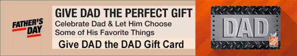 The Home Depot Father's Day Gift Card Home Depot Father's Day