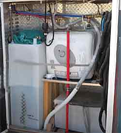 Converted ambulance plumbing
