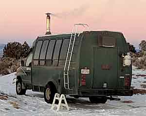 Van woodstove chimney