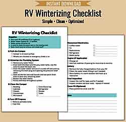 RV Winterizing Checklist